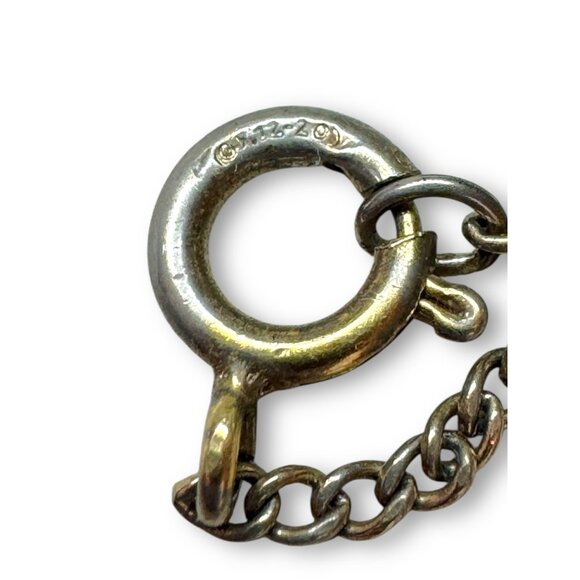 Art Nouveau Czech Peking Glass Pendant Necklace Brass Enamel Gold Filled - Picture 8 of 8